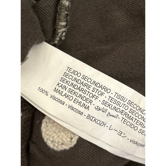 Zara Womens Green White Whimsical Polka Dot Baby Doll Tiered Mini Dress Small 3D - Picture 5 of 6